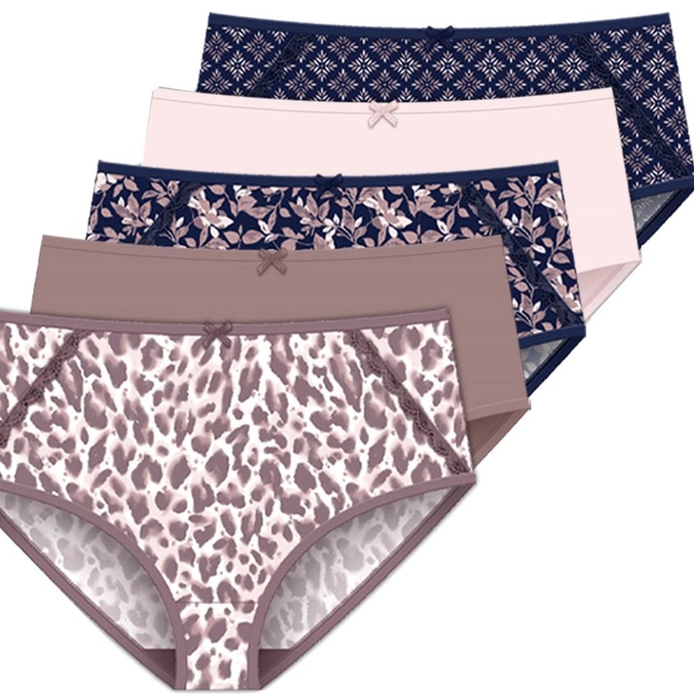 Delta Burke Women's Stretch Microfiber Brief Panties 5-Pack